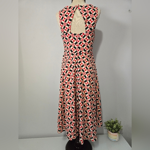 EVA FRANCO Anthropologie Geometric Patterned Halter Dress. Size M - Picture 7 of 15